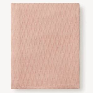 The Company Store Cotton and Rayon Bamboo Blanket, Diamond, Pale Pink, Full
